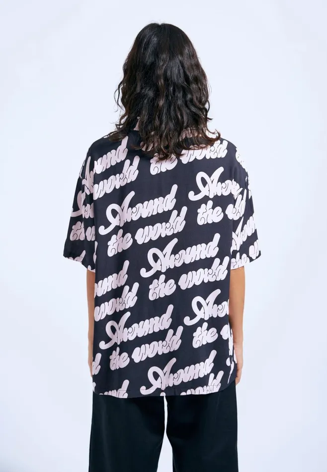 Madi Shirt 8211 Off Black Around AOP Off Black Around Aop Women Dr Denim Shirts