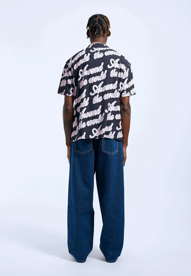 Madi Shirt 8211 Off Black Around AOP Off Black Around Aop Women Dr Denim Shirts
