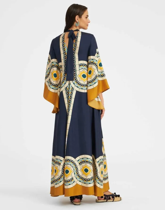 Magnifico Dress Mudejar Place Blue Women La Double J Dresses Magnifico Dress Mudejar Place Blue Women La Double J Dresses