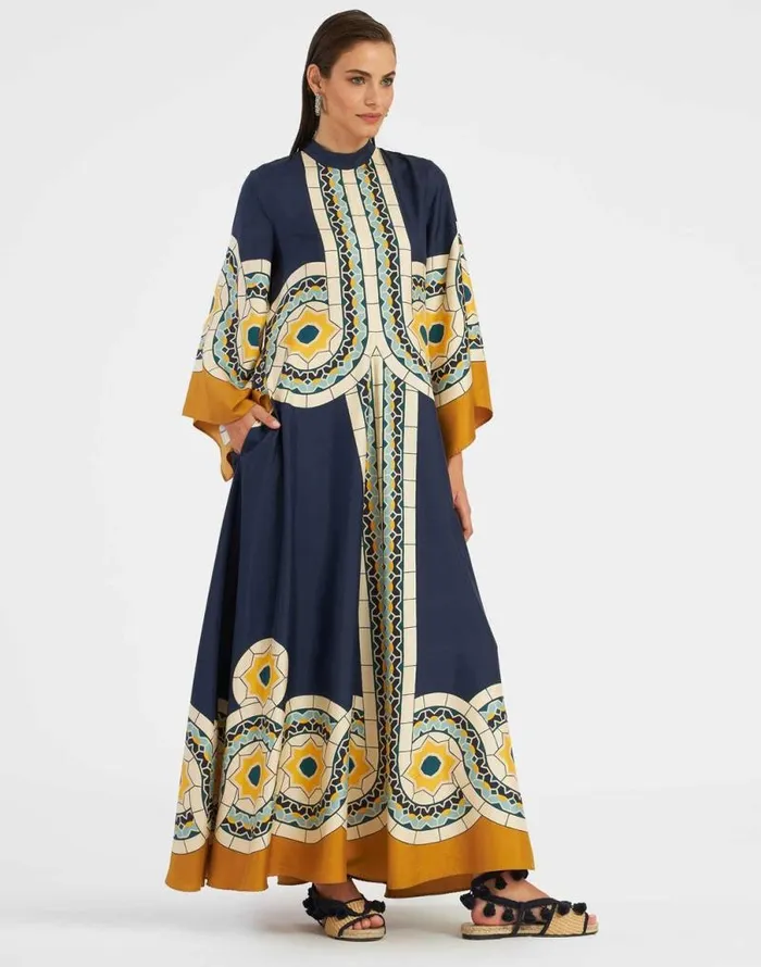 Magnifico Dress Mudejar Place Blue Women La Double J Dresses Magnifico Dress Mudejar Place Blue Women La Double J Dresses
