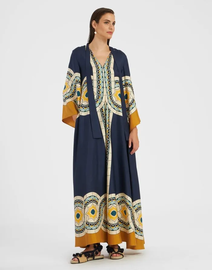 Magnifico Dress Mudejar Place Blue Women La Double J Dresses Magnifico Dress Mudejar Place Blue Women La Double J Dresses