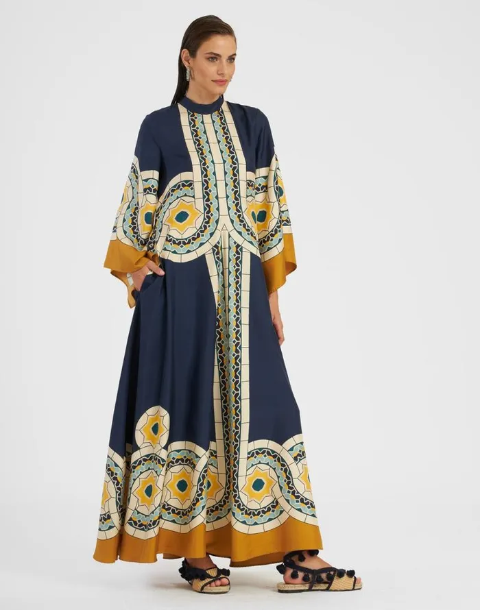 Magnifico Dress Mudejar Place Blue Women La Double J Dresses Magnifico Dress Mudejar Place Blue Women La Double J Dresses