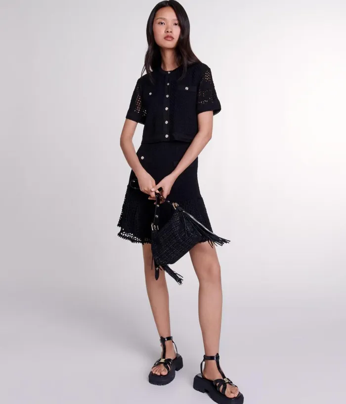 Maje 2in1 Crochet Dress Women Dresses