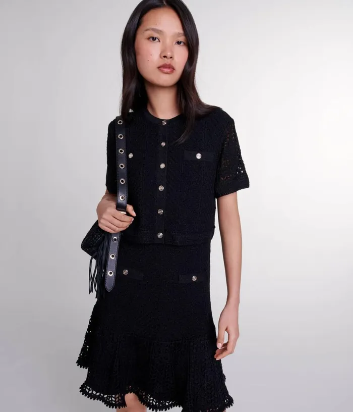 Maje 2in1 Crochet Dress Women Dresses