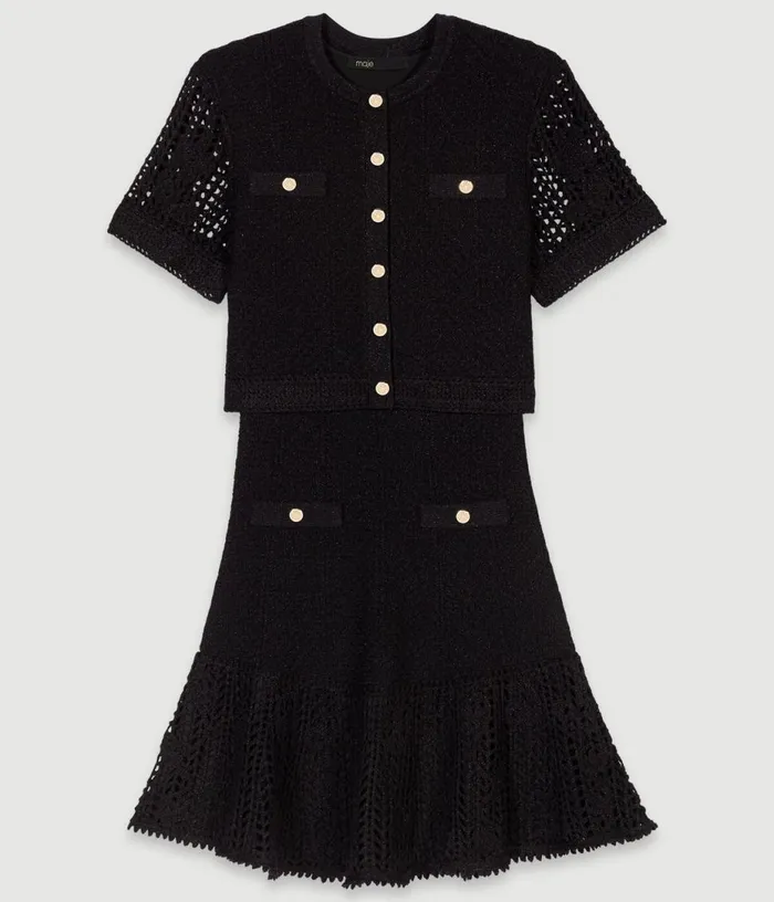 Maje 2in1 Crochet Dress Women Dresses