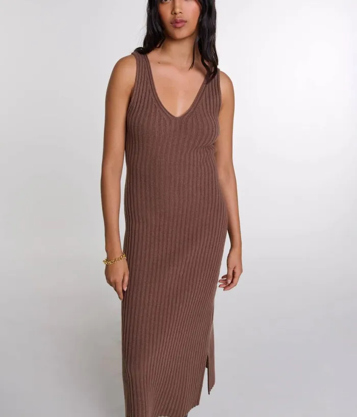 Maje 2in1 Wool Maxi Dress Women Dresses