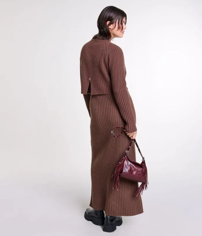 Maje 2in1 Wool Maxi Dress Women Dresses