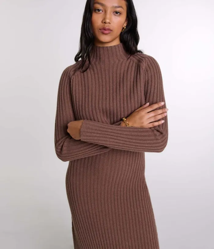 Maje 2in1 Wool Maxi Dress Women Dresses