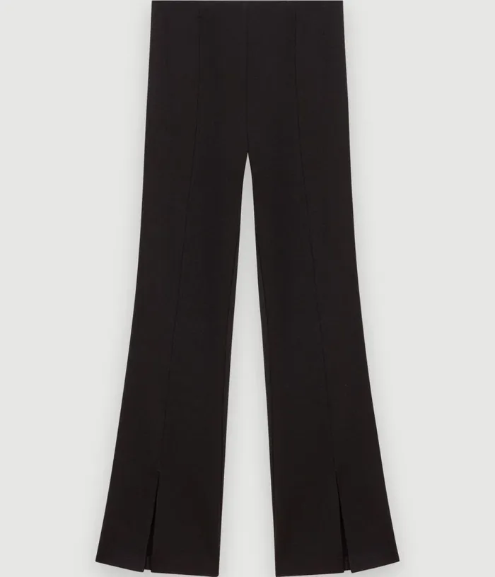 Maje Black Slimfit Trousers With Slits Women Pants and Jeans Maje Black Slimfit Trousers With Slits Women Pants and Jeans