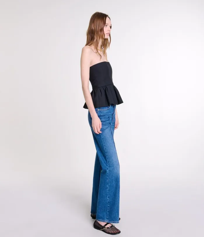 Maje Bustier Top With Basque Women Tops and Shirts