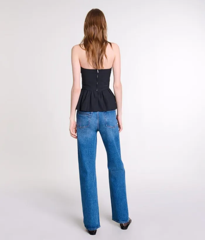 Maje Bustier Top With Basque Women Tops and Shirts