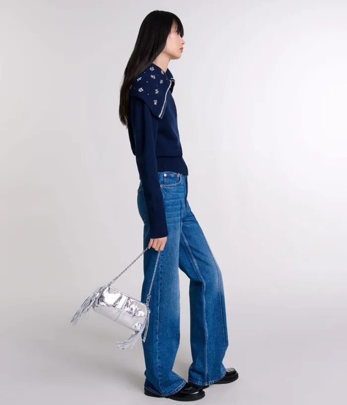 Maje Cardigan With Jewellery Neck Women Sweaters and Cardigans