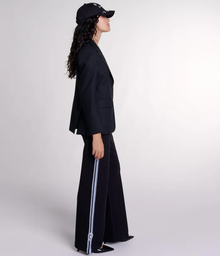 Maje Embroidered Suit Jacket Women Blazers and Jackets