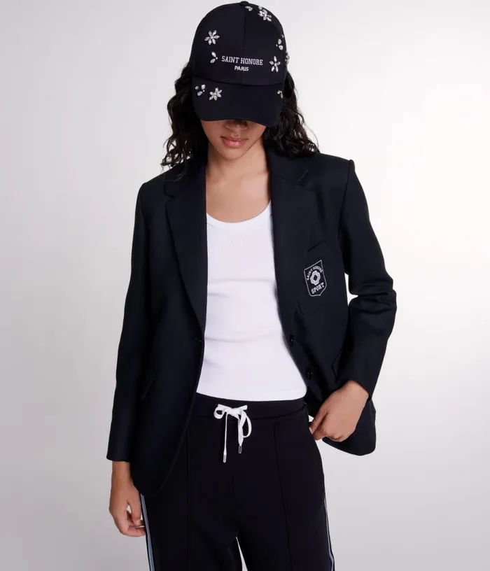 Maje Embroidered Suit Jacket Women Blazers and Jackets