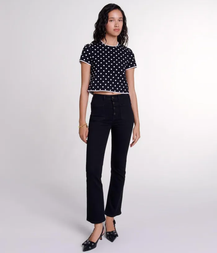 Maje Fancy Knit Top Women Sweaters and Cardigans