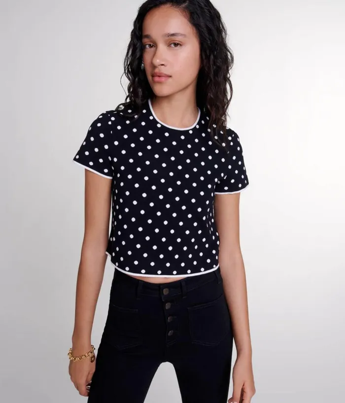 Maje Fancy Knit Top Women Sweaters and Cardigans