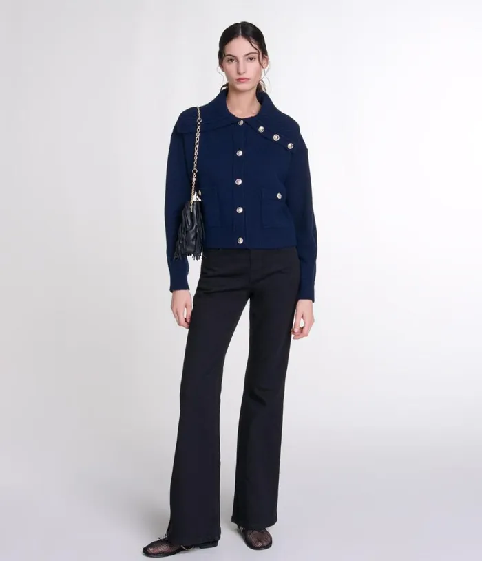 Maje Flared Jeans Women Pants and Jeans