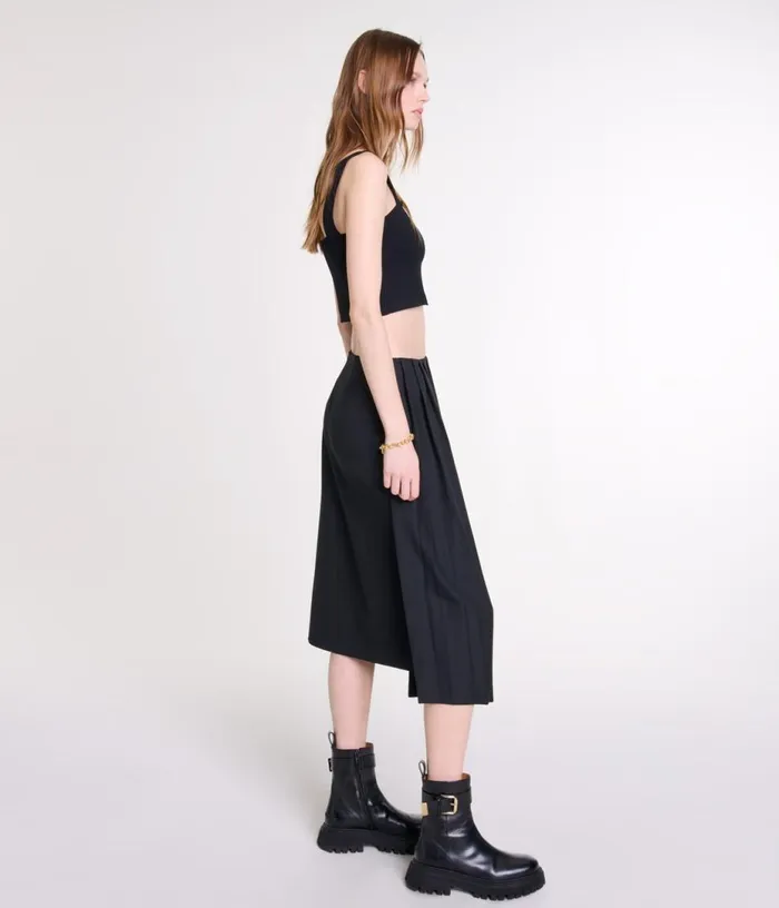 Maje Knitted Crop Top With Straps Women Tops and Shirts Maje Knitted Crop Top With Straps Women Tops and Shirts