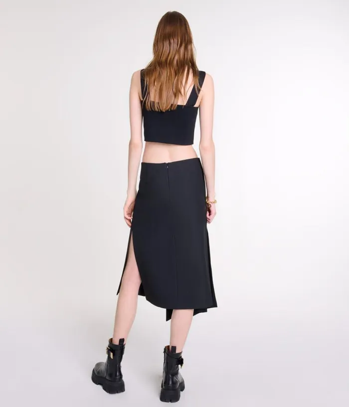 Maje Knitted Crop Top With Straps Women Tops and Shirts Maje Knitted Crop Top With Straps Women Tops and Shirts