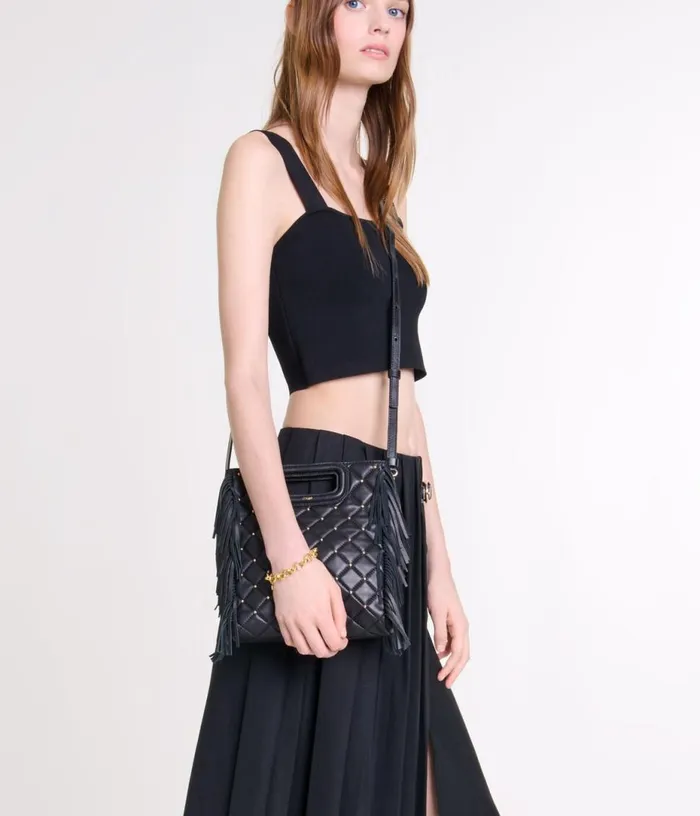 Maje Knitted Crop Top With Straps Women Tops and Shirts Maje Knitted Crop Top With Straps Women Tops and Shirts