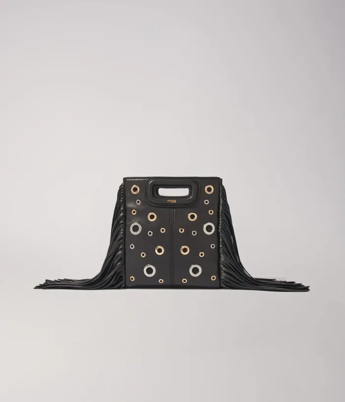 Maje Leather M Mini Bag With Eyelets Women Mini Bags