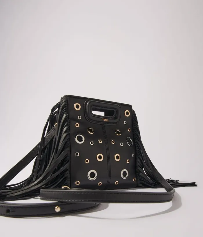 Maje Leather M Mini Bag With Eyelets Women Mini Bags
