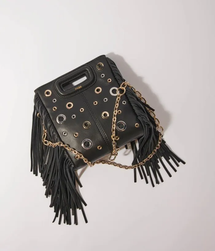 Maje Leather M Mini Bag With Eyelets Women Mini Bags