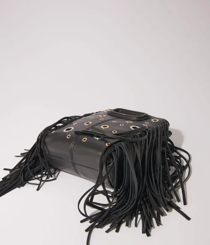 Maje Leather M Mini Bag With Eyelets Women Mini Bags