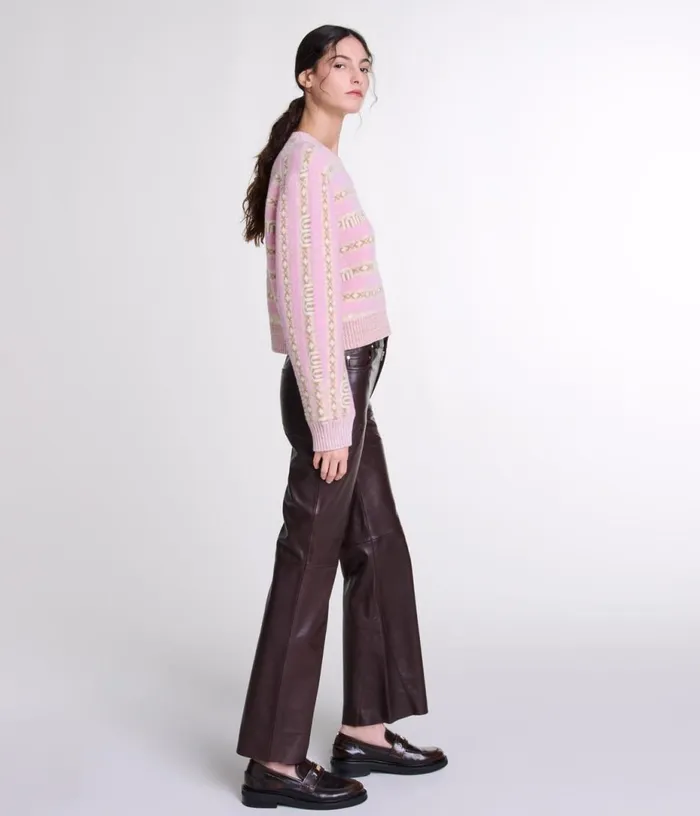 Maje Leather Trousers Women Pants and Jeans
