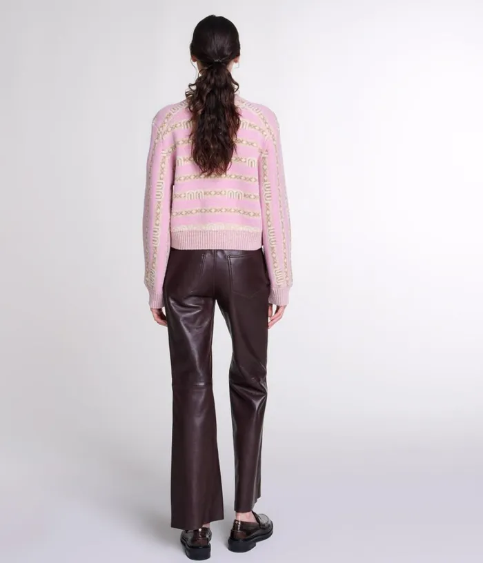 Maje Leather Trousers Women Pants and Jeans