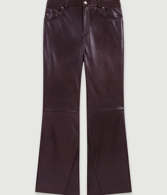 Maje Leather Trousers Women Pants and Jeans