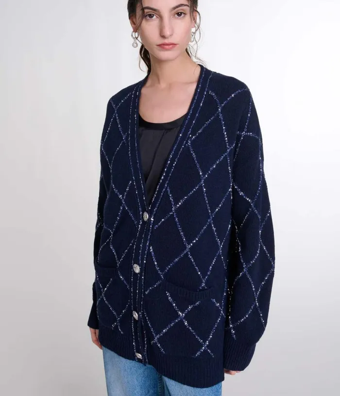 Maje Longline Wool Cardigan Women Sweaters and Cardigans