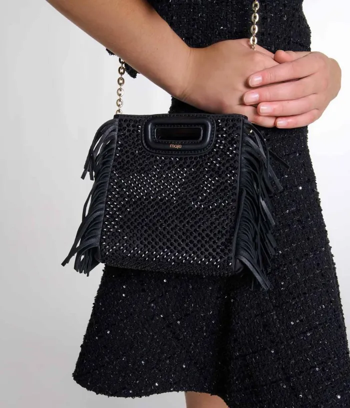 Maje M Mini Rhinestone Bag Women Mini Bags