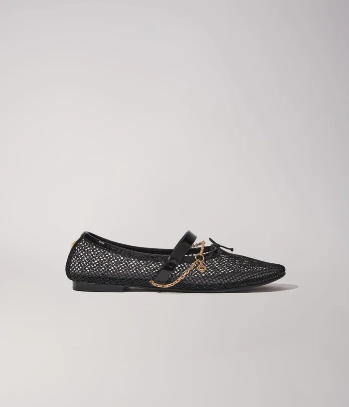 Maje Mesh Ballet Flats Women Ballerinas