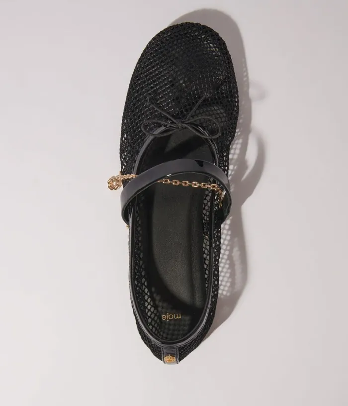 Maje Mesh Ballet Flats Women Ballerinas