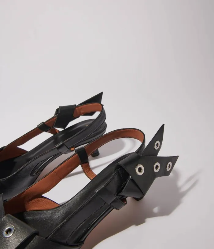 Maje Pointed Pumps With Bow Detail Women Kitten Heels