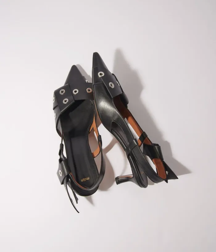 Maje Pointed Pumps With Bow Detail Women Kitten Heels
