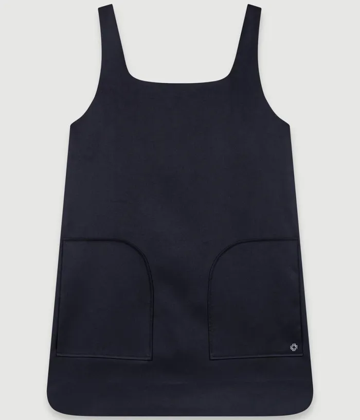 Maje Satin Pinafore Dress Women Dresses