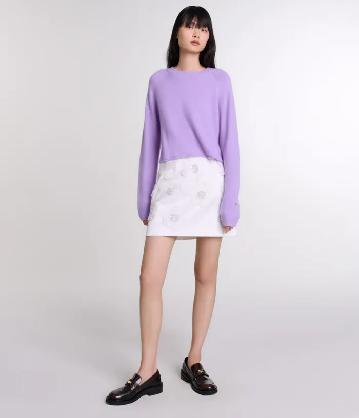 Maje Short Cashmere Jumper Women Sweaters and Cardigans