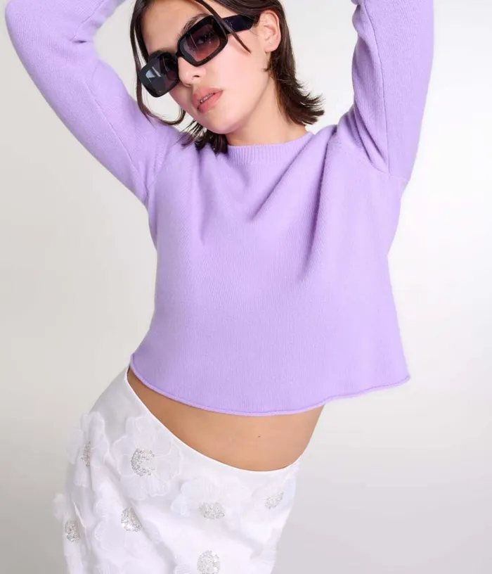 Maje Short Cashmere Jumper Women Sweaters and Cardigans