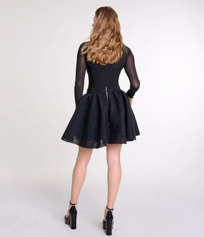 Maje Short Full Rhinestone Skirt Women Skirts and Shorts