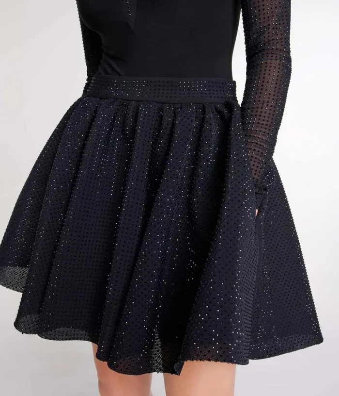Maje Short Full Rhinestone Skirt Women Skirts and Shorts