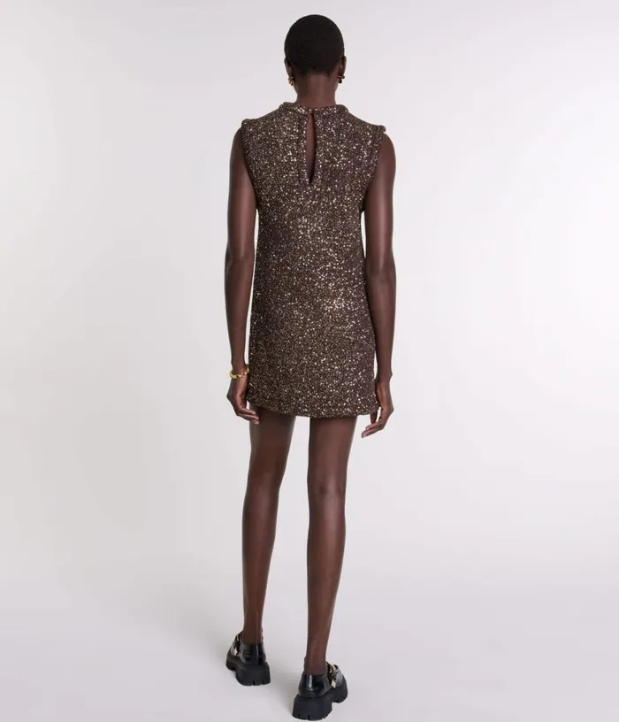 Maje Short Sequin Dress Women Dresses