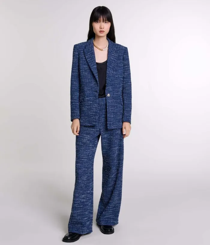 Maje Tweed Jacket Women Blazers and Jackets