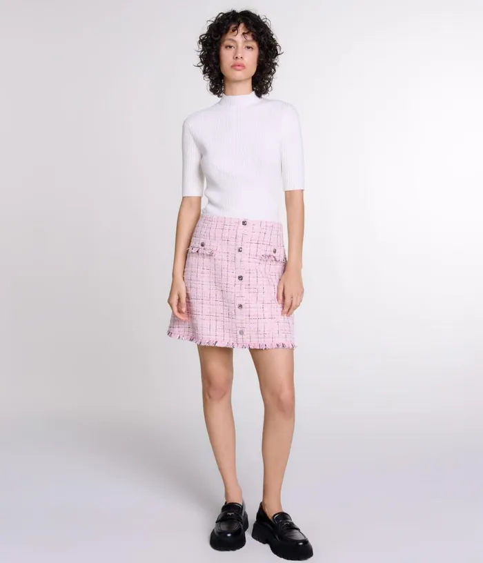Maje Tweed Skirt Women Skirts and Shorts