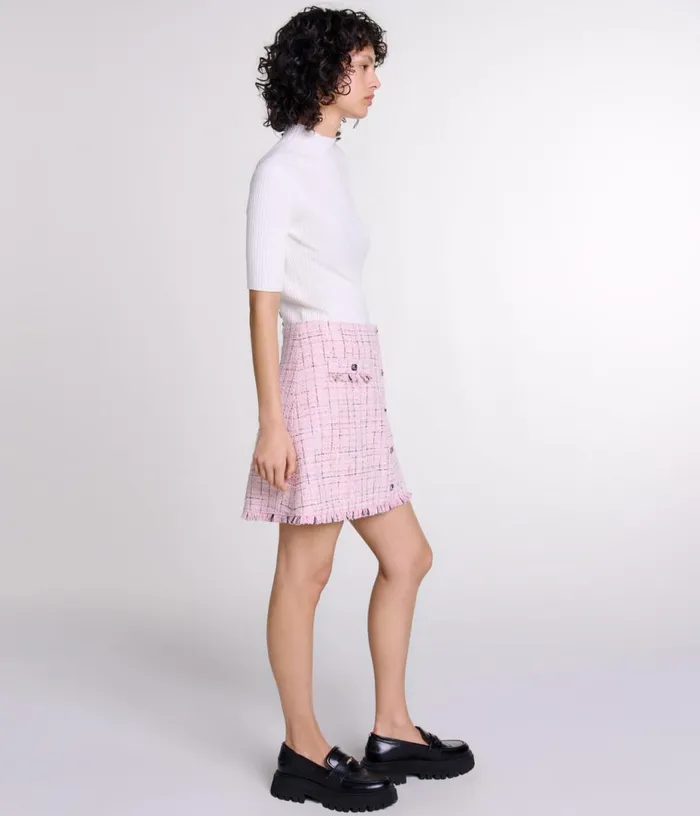 Maje Tweed Skirt Women Skirts and Shorts