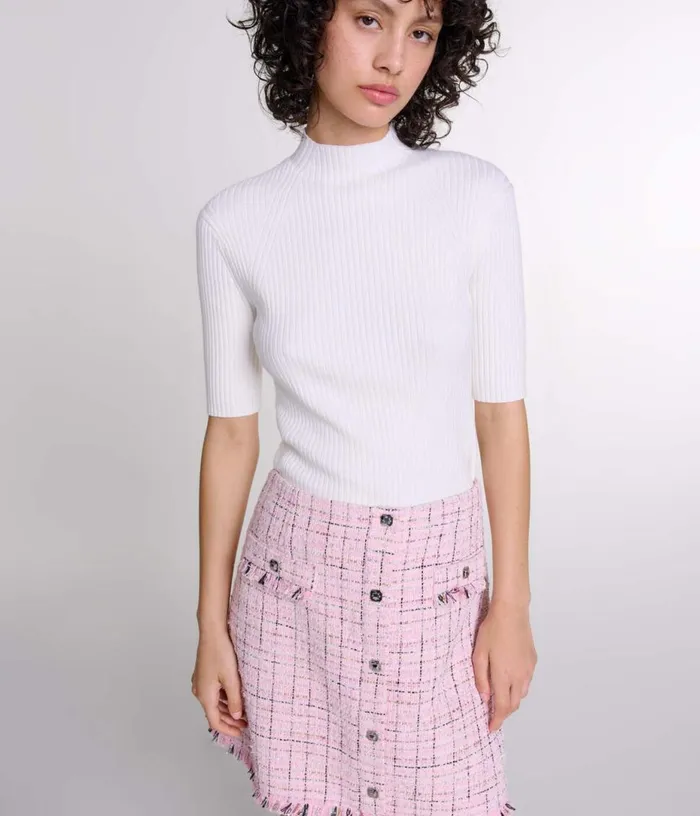 Maje Tweed Skirt Women Skirts and Shorts