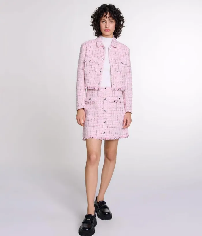 Maje Tweed Skirt Women Skirts and Shorts