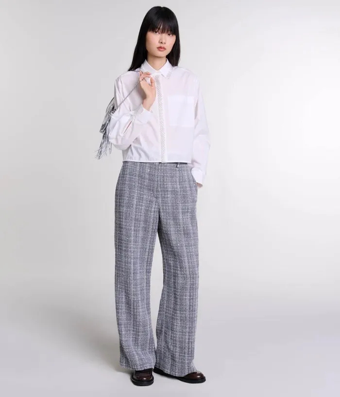 Maje Tweed Trousers Women Pants and Jeans