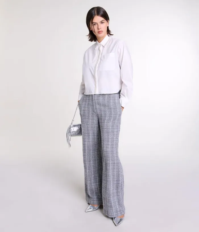 Maje Tweed Trousers Women Pants and Jeans